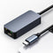 NÖRDIC USB-C to 2.5Gbps LAN Adapter Thunderbolt 3/4 15cm cable aluminum