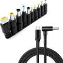 NÖRDIC USB‑C to DC‑power cable with 10 adapters 1.8m