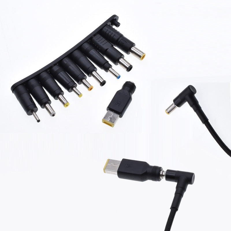 NÖRDIC USB‑C to DC‑power cable with 10 adapters 1.8m