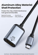 NÖRDIC USBC to HDMI 4K 60Hz adapter 10cm space gray aluminum support HDCP1.4 and 2.2 Pure copper 99.99%