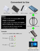 NÖRDIC USB-C to Laptop Charging Adapter, USB-C to DC Plug, 100W PD, DC 7.4×5.0mm for HP