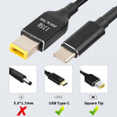 NÖRDIC USB-C to Lenovo Yellow Square cable 135W 2m