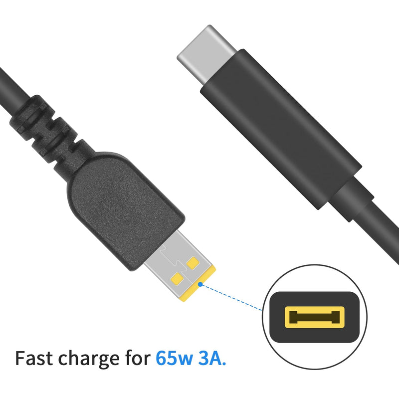 NÖRDIC USB-C to Lenovo Yellow Square cable 65W 1.5m