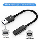 NÖRDIC USB C to OTG USB A Adapter Metal Black 15cm