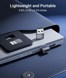 NÖRDIC USB C to OTG USB A Mini Adapter Metal Black