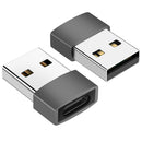 NÖRDIC USB C to OTG USB A Mini Adapter Metal Gray