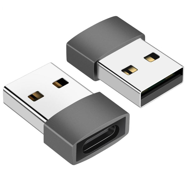 NÖRDIC USB C to OTG USB A Mini Adapter Metal Gray