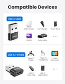 NÖRDIC USB C to USB A 3.1 adapter metal black
