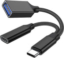 NÖRDIC USB-C to USB-A and USB-C PD60W Charging Adapter 13 cm