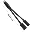 NÖRDIC USB-C to USB-A and USB-C PD60W Charging Adapter 13 cm