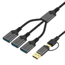 NÖRDIC USB-C/A hub to 3xUSB-A