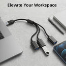 NÖRDIC USB-C/A hub to 3xUSB-A