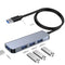 NÖRDIC USB Hub 4 ports 4xUSB-A 3.0 5Gbps 1.2m cable