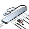 NÖRDIC USB Hub 8ports 3xUSB-A 2.0 1xUSB-A 3.0 1xUSB-C 3.1 1xSD 1xmicroSD 1xAudio
