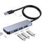 NÖRDIC USB Hub 4 ports 4xUSB-A 3.0 5Gbps 1.2m cable