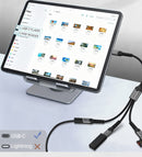 NÖRDIC USB-C Hub USB-C to 1xUSB-C PD60W and 2xUSB-C