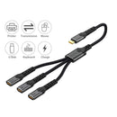 NÖRDIC USB-C Hub USB-C to 1xUSB-C PD60W and 2xUSB-C