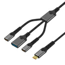NÖRDIC USB-C Hub to 1xUSB-C PD60W 1xUSB-C 1xUSB-A