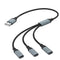 NÖRDIC USB Splitter USB-A to 3xUSB-C