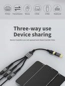NÖRDIC USB-C/A hub to 3xUSB-C