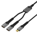 NÖRDIC USB-C hub to 1xUSB-C PD140W and 1xUSB-C