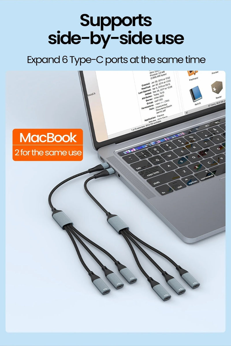 NÖRDIC USB Splitter USB-C to 3xUSB-C