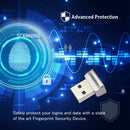 NÖRDIC USB Windows Hello Fingerprint Reader for Windows 11/10, Security Device for Login on Computers, Security Lock