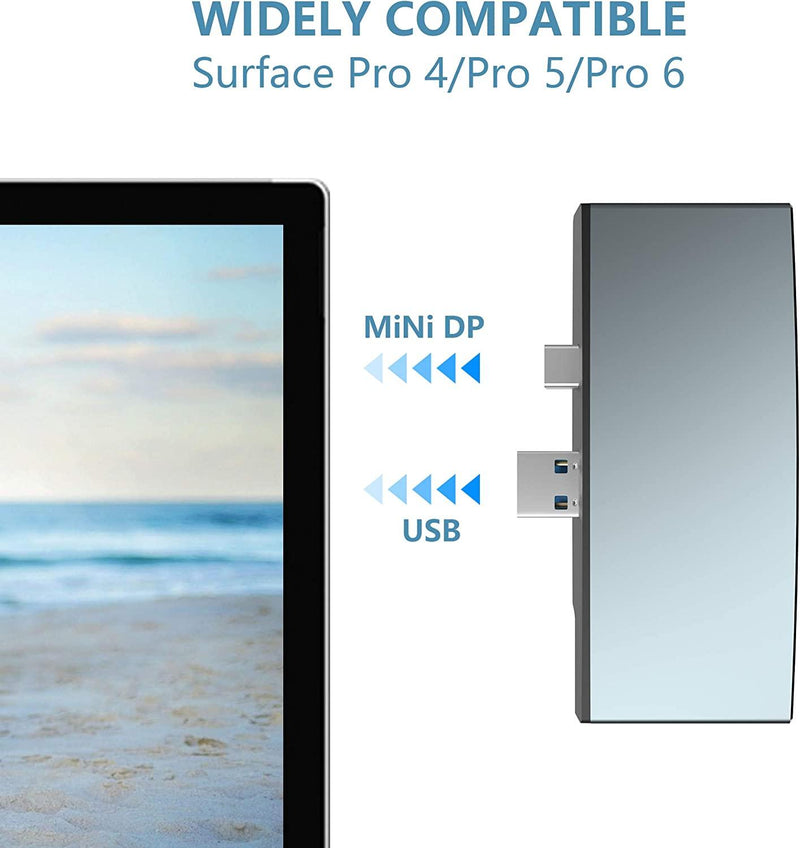 NÖRDIC USB docking station for MicroSoft Surface 1xHDMI4k30Hz 3xUSB-A 5Gbps and 1xTF and 1xSD