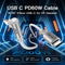 NÖRDIC VR Link Cable 5m USB3.2 Gen1 USB-C to C 5Gbps 3A Fast Charging Quest 2 Super Speed USB Link Cable White