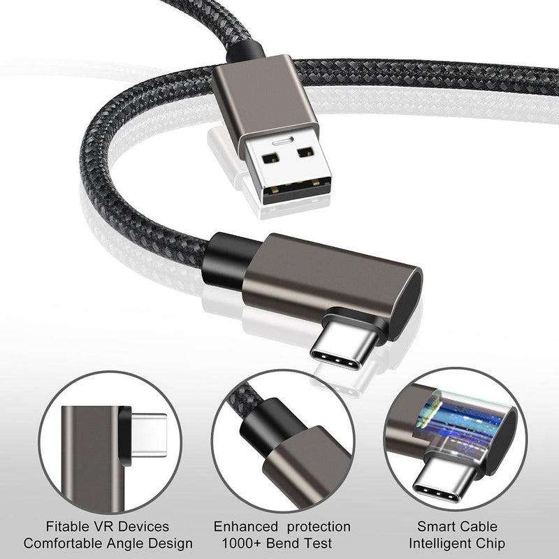 NÖRDIC VR Link cable 3m USB3.2 Gen USB-C to A 5Gbps 3A fast charge Oculus Quest 2 Super Speed USB