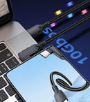 NÖRDIC VR Link cable 5m USB3.2 Gen1 USB-C to A 10Gbps 3A fast charge Quest 2 Super Speed USB Black