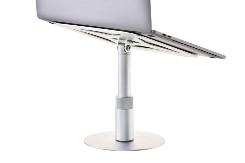 NÖRDIC Vridbart stativ för bärbara datorer i aluminium, justerbar höjd Ergonomiskt datorställ med 360 roterande,
