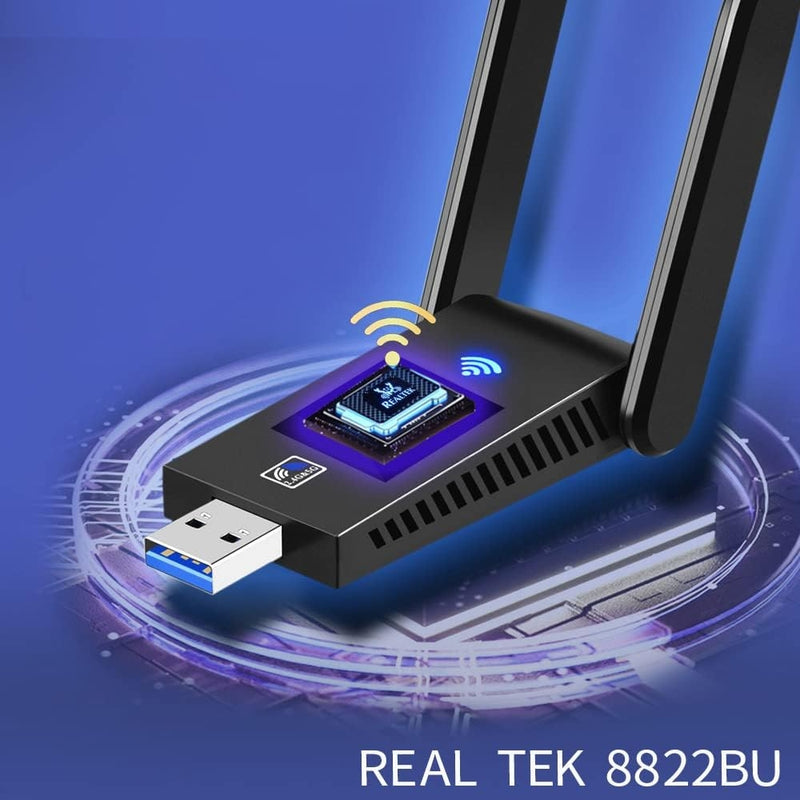 NÖRDIC WIFI6 Bluetooth 5.0 Wireless USB3.0 Adapter Dual Band 2.4/5.8Ghz 1300Mbps