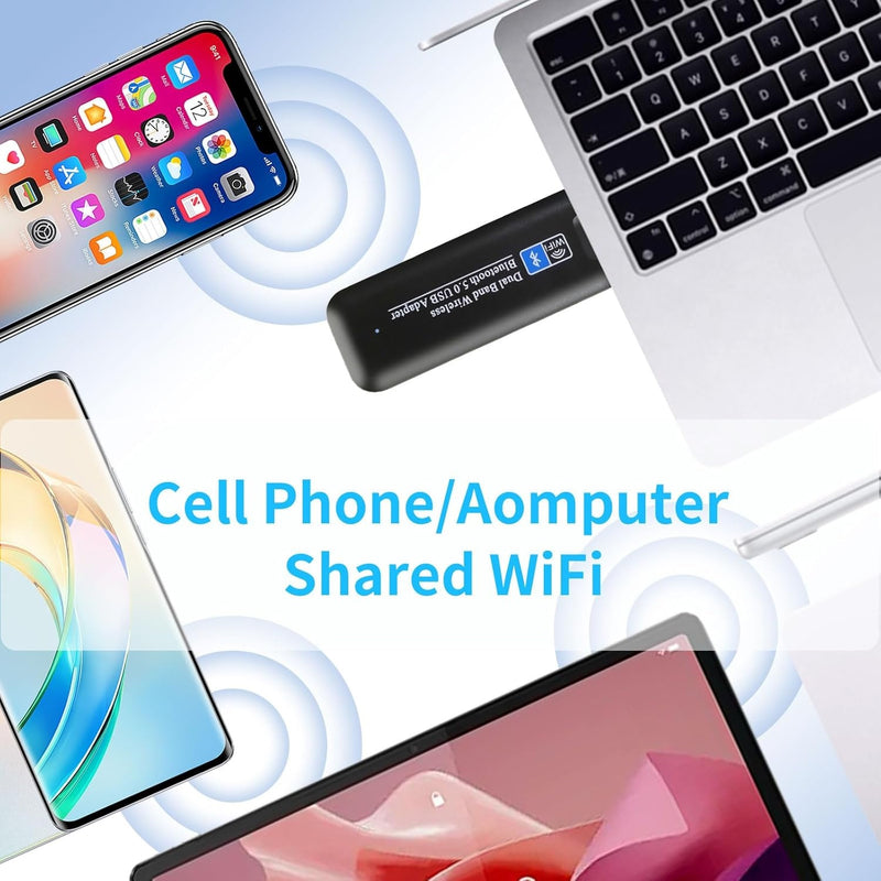 NÖRDIC WIFI6 Bluetooth 5.0 Wireless USB3.0 Adapter Dual Band 2.4/5.8Ghz 1300Mbps