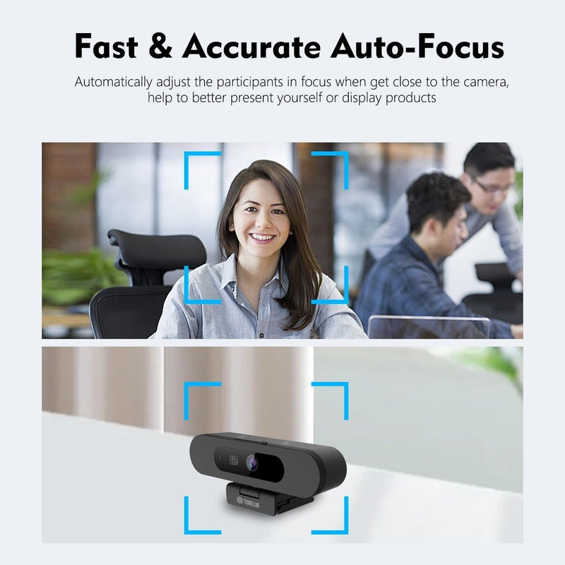 NÖRDIC webcam UHD 4K 30fps 1080p 60fps 4MP Autofocus, Light correction