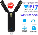 NÖRDIC WiFi 7 USB 3.0 wireless adapter with tri-band and high speed for desktop and laptop, Windows 10/11, Plug & Play