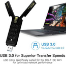 NÖRDIC WiFi 7 USB 3.0 wireless adapter with tri-band and high speed for desktop and laptop, Windows 10/11, Plug & Play