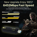 NÖRDIC WiFi 7 USB 3.0 wireless adapter with tri-band and high speed for desktop and laptop, Windows 10/11, Plug & Play
