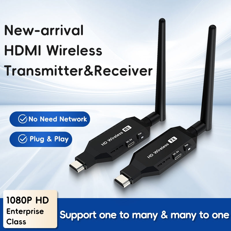 NÖRDIC Wireless HDMI Extender Transmitter/Receiver 1080P HD 5G Wifi for Laptop to TV PC Monitor Projector 50m