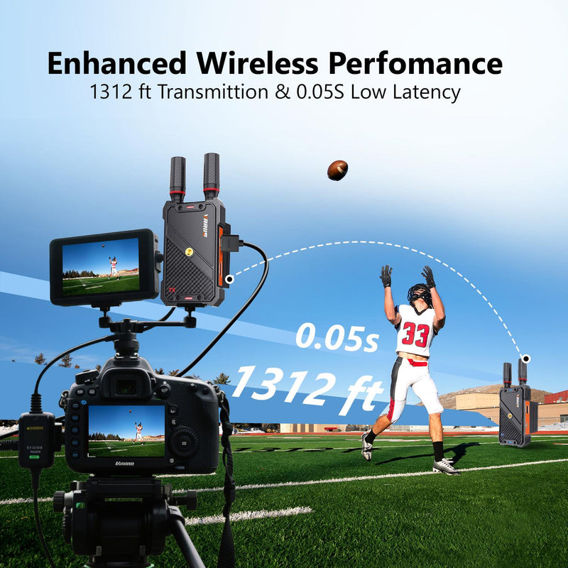 NÖRDIC Wireless HDMI Transmitter and Receiver, 1080P Full HD Wireless Video Transmission System with Loop Out, 400m