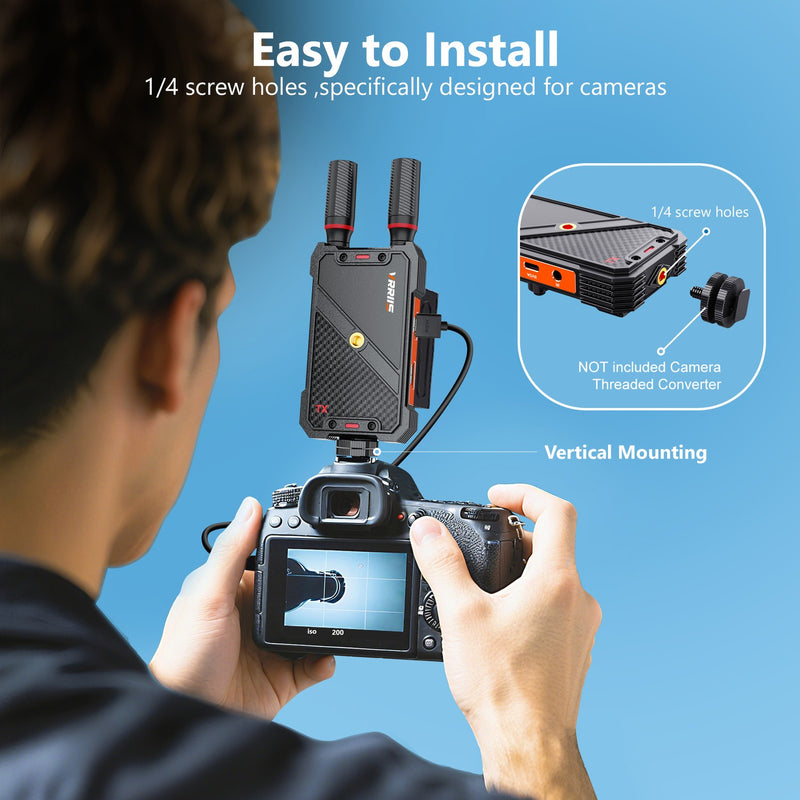 NÖRDIC Wireless HDMI Transmitter and Receiver, 1080P Full HD Wireless Video Transmission System with Loop Out, 400m