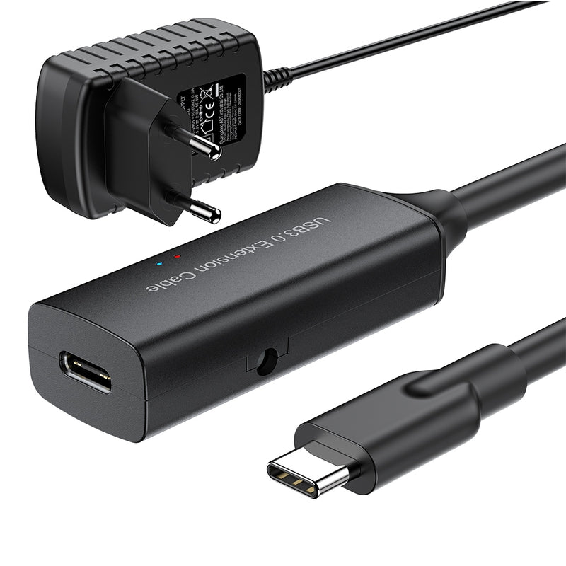 NÖRDIC active 10m USB-C 3.0  SuperSpeed 5Gbps Extension cable male to female