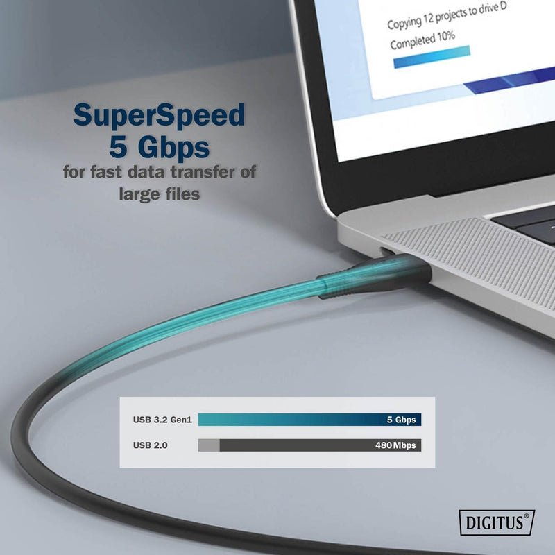 NÖRDIC active USB-C 3.2 Gen 1 to USB-C cable 5Gbps 10m