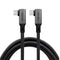 NÖRDIC angled 2m USB4 USB-C to C nylon braided cable PD3.1 240W 40G 8K60Hz 4K144Hz gray
