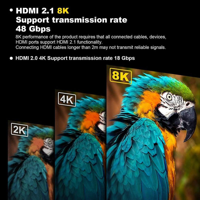 NÖRDIC angled HDMI 2.1 adapter 8K60Hz 4K120Hz HDR