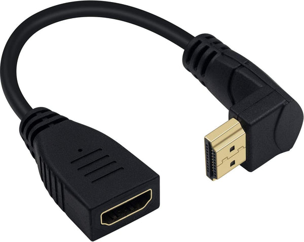 NÖRDIC angled HDMI adapter 8K60Hz 4k120Hz 48Gbps male to female HDMI2.1 15cm