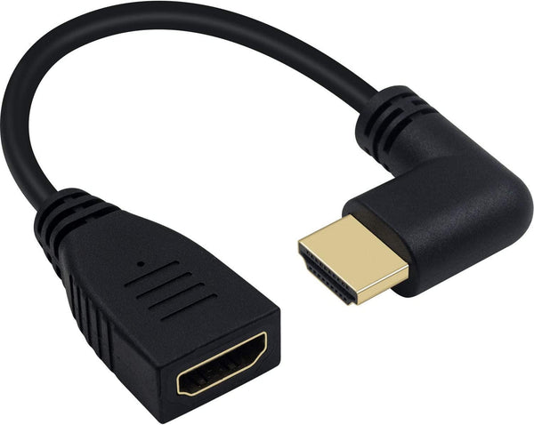 NÖRDIC angled HDMI adapter 8K60Hz 4k120Hz 48Gbps male to female HDMI2.1 18cm