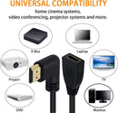 NÖRDIC angled HDMI adapter 8K60Hz 4k120Hz 48Gbps male to female HDMI2.1 18cm