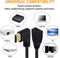 NÖRDIC angled HDMI adapter 8K60Hz 4k120Hz 48Gbps male to female HDMI2.1 18cm