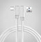 NÖRDIC angled USB C to angled USB A cable for sync and charging white 2m